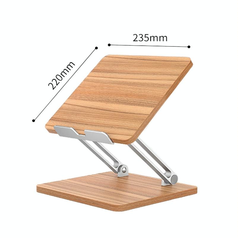 Adjustable Wooden Laptop Stand - Darkwood 4
