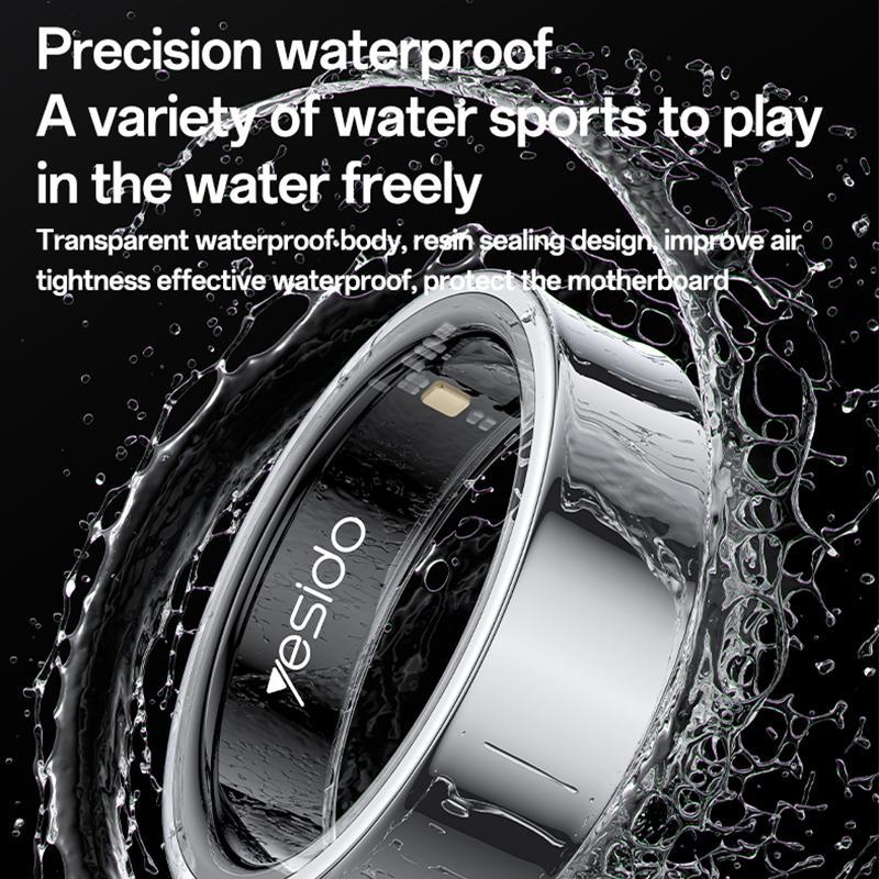 Smart Health Ring Temp Heart Rate Bp Reminder Black - 57Mm 11