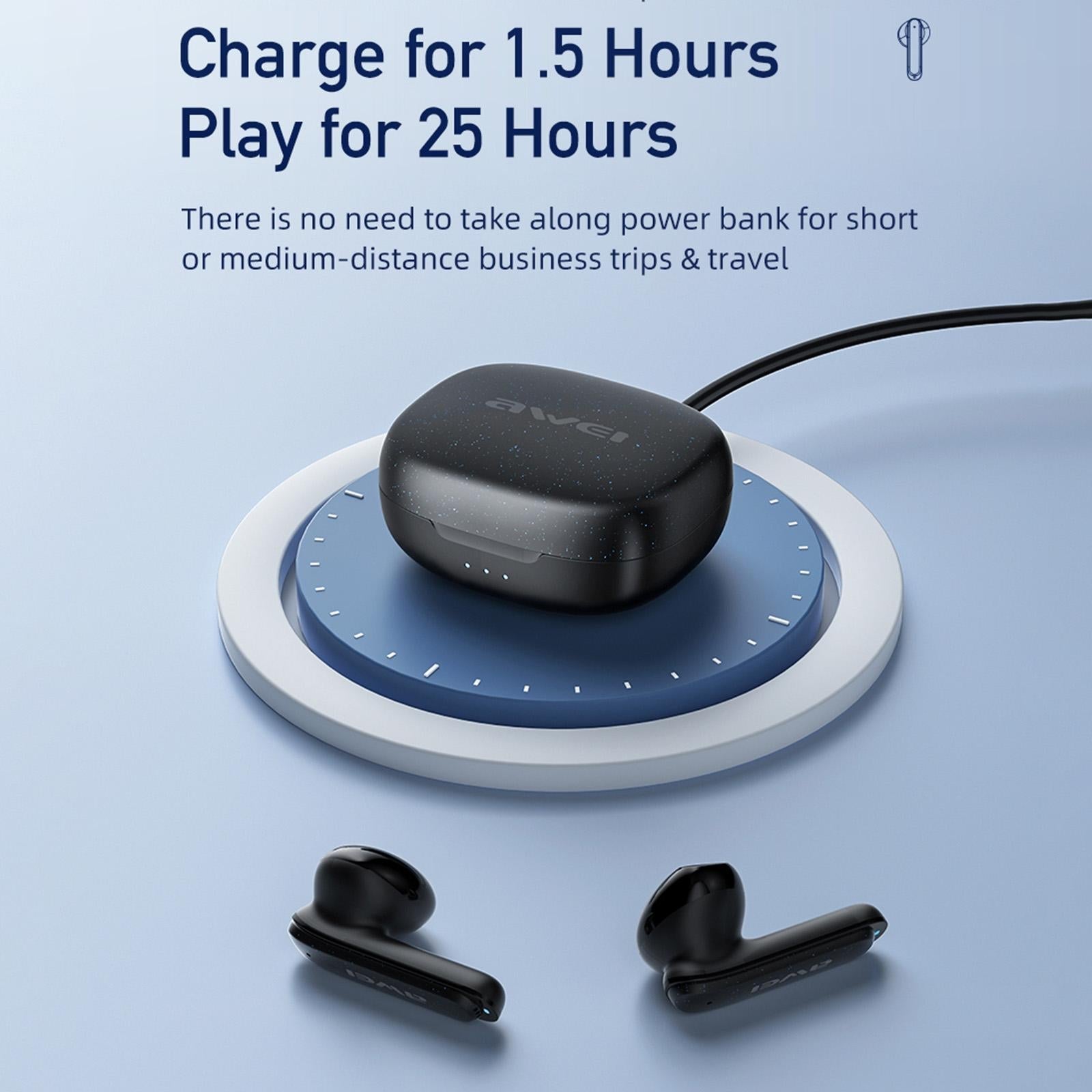 Wireless Noise-cancelling Earbuds - T66 - Black 5