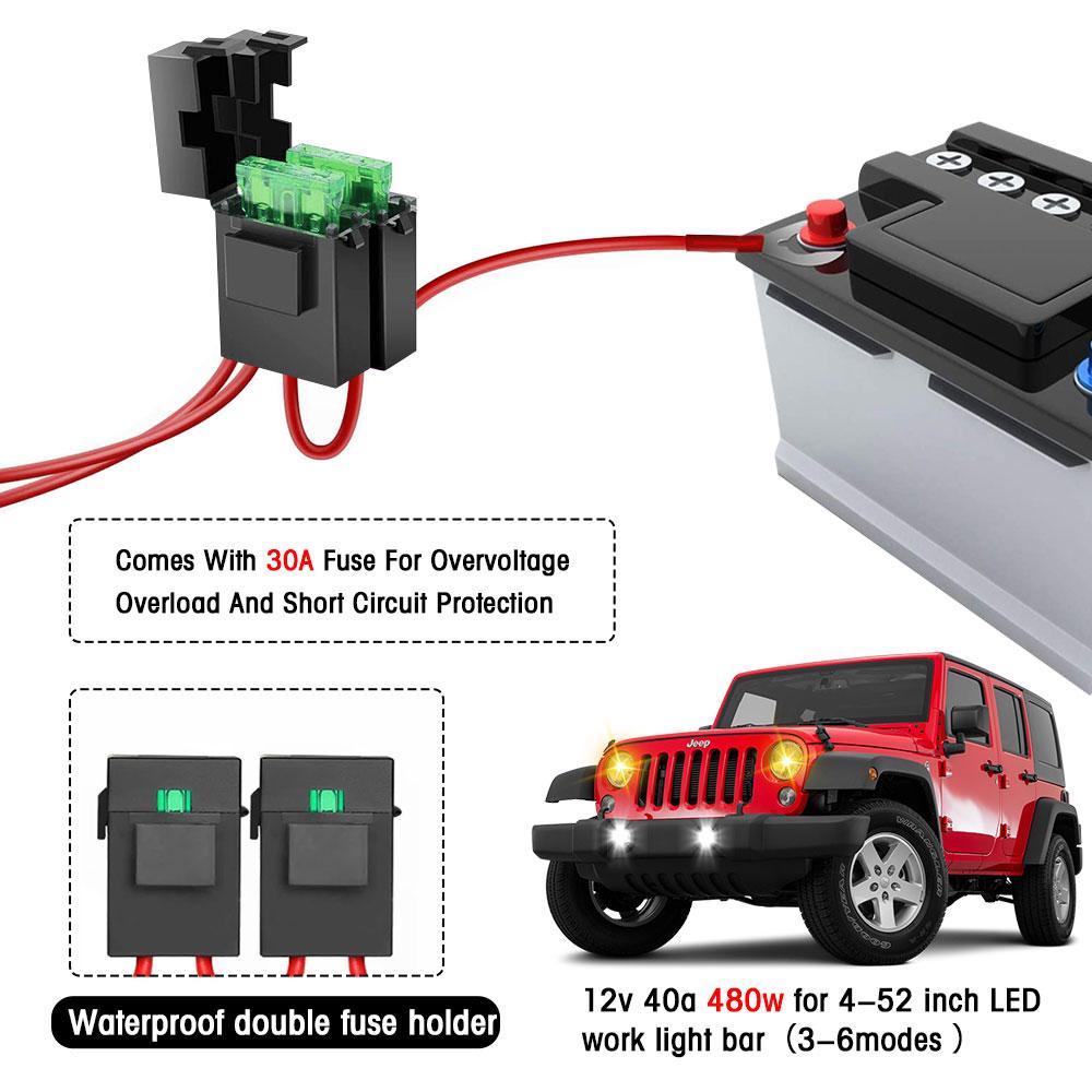 4 Inch Square Mixed Luminous X - Shaped Angel Eye Car Work Light 10