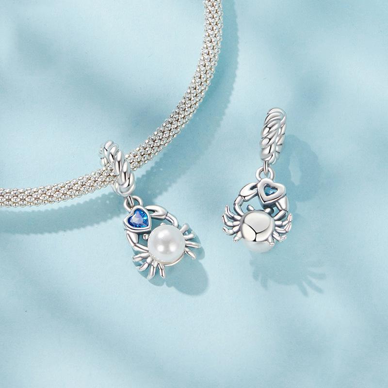 925 Sterling Silver Adorable Crab Pendant 5