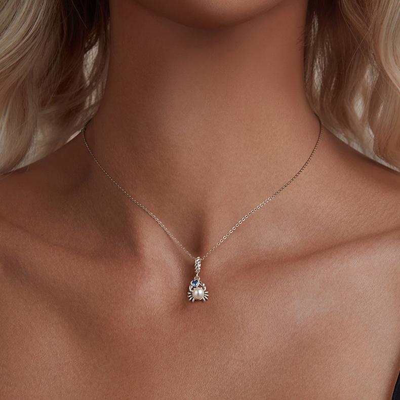 925 Sterling Silver Adorable Crab Pendant 7