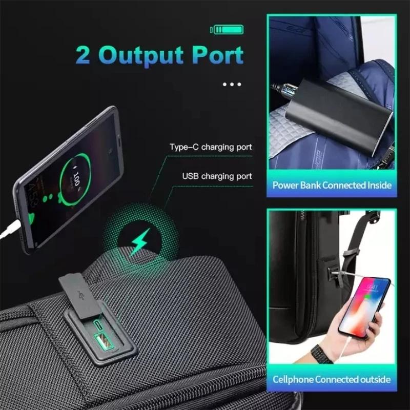 Waterproof Anti-theft Laptop Backpack - Large Capacity Black 8