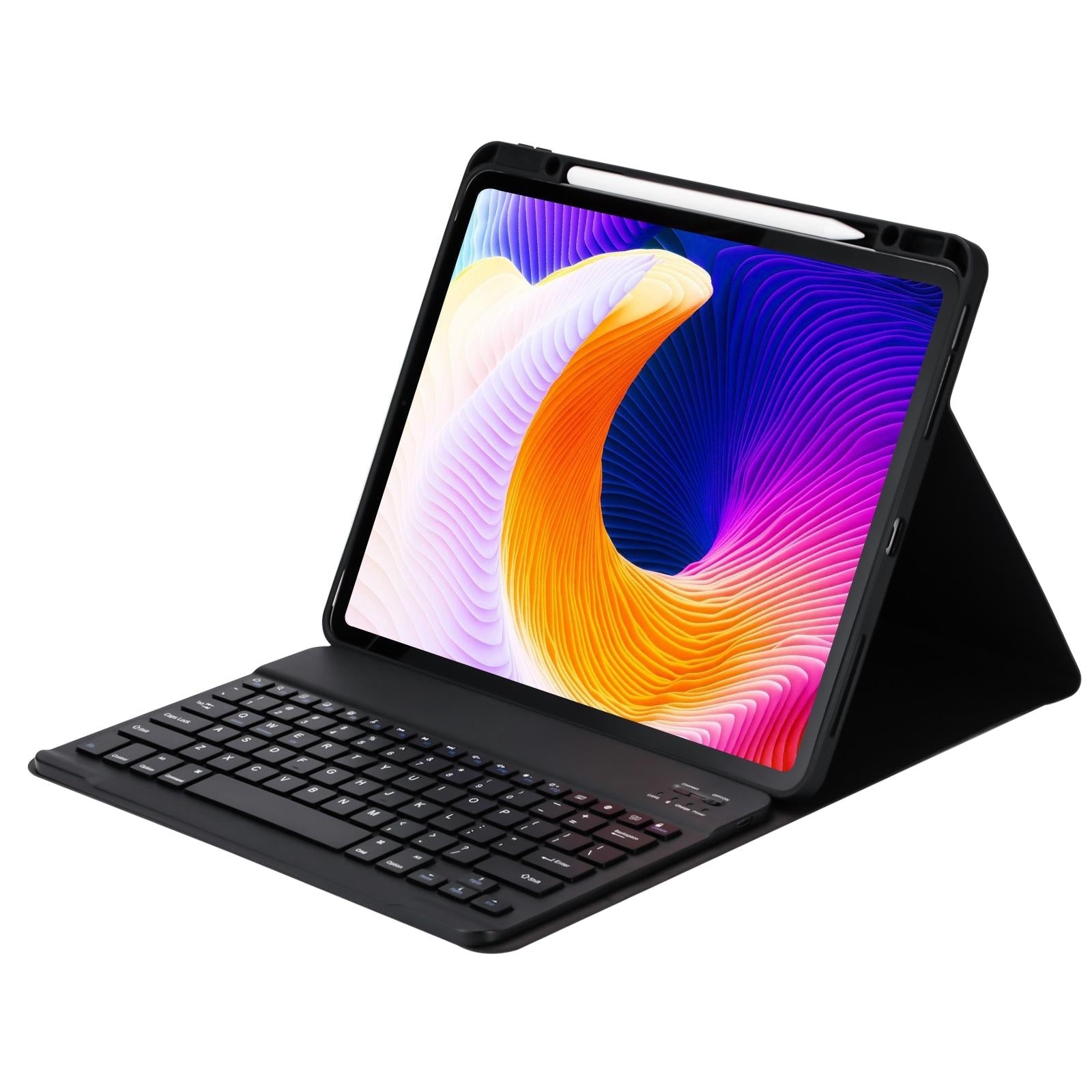 Detachable Bluetooth Keyboard Tablet Case For Ipad Pro 12.9 With Holder Pen Slot - Black 12