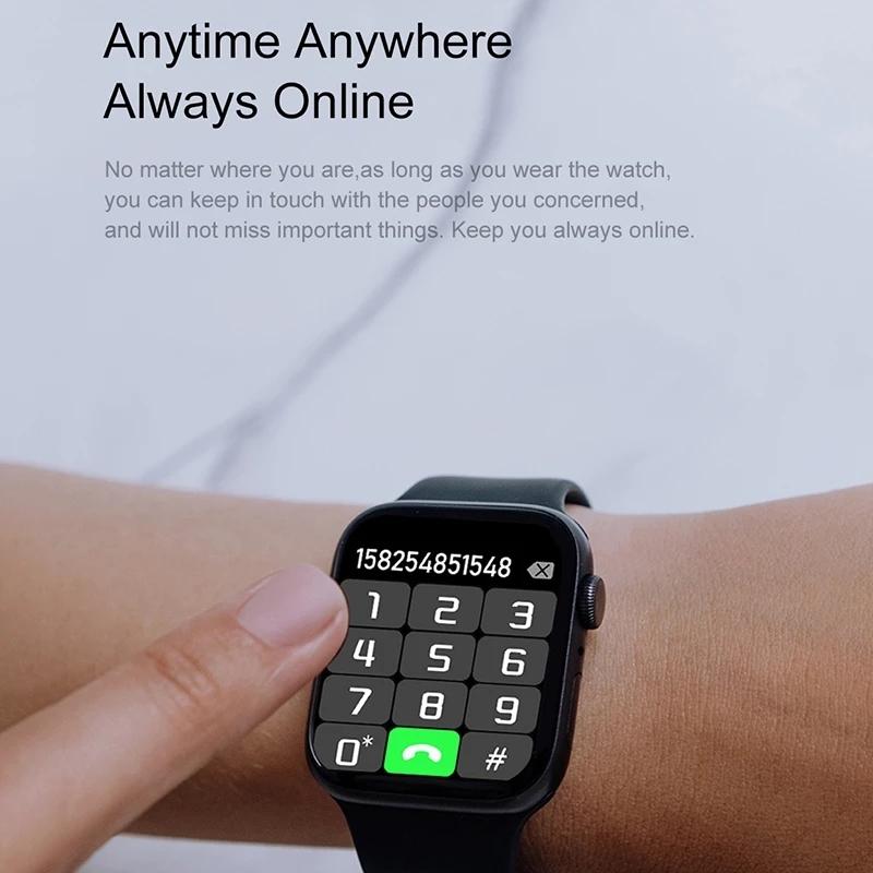 Waterproof Smart Watch With Colour Screen - 1 Inch - Black 8