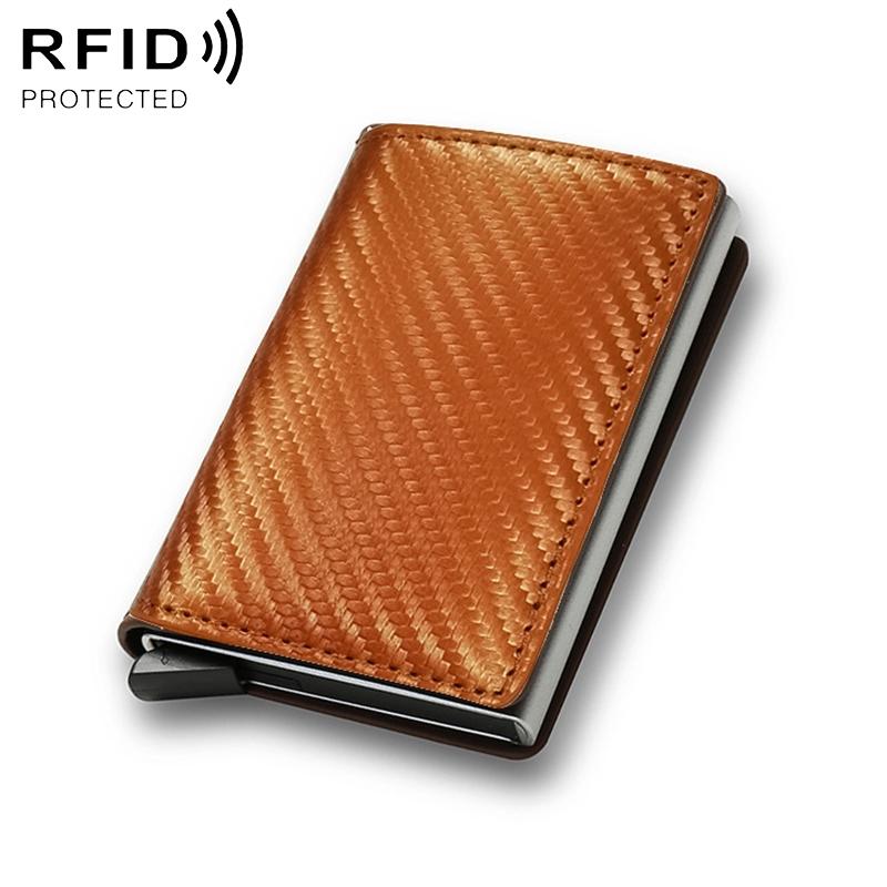 Carbon Fiber Rfid Wallet for Men - Orange Carbon Fibre 7
