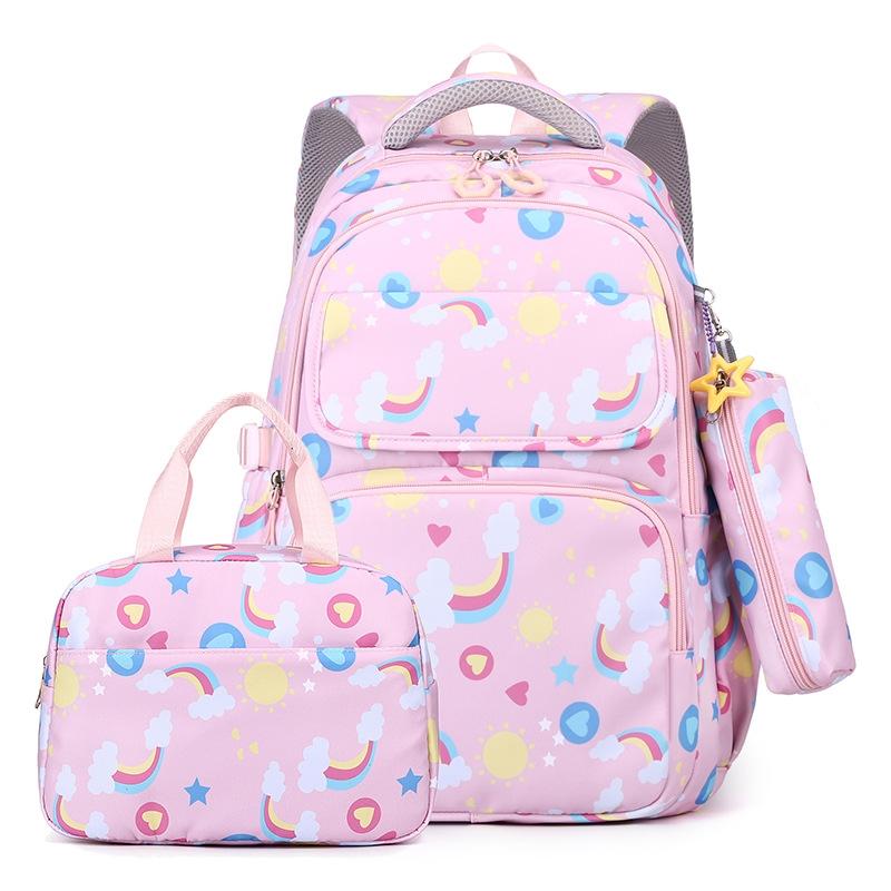 Kids Backpack Set with Lunch Bag & Pencil Case - 3 in 1 - Pink