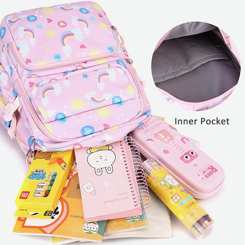 Kids Backpack Set with Lunch Bag & Pencil Case - 3 in 1 - Pink 7
