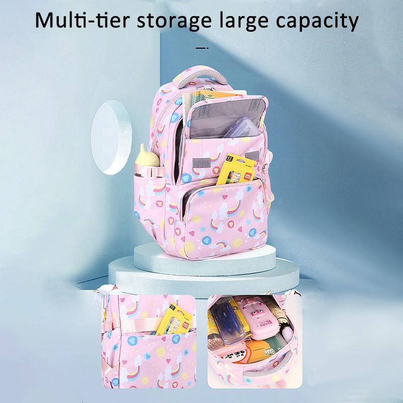 Kids Backpack Set with Lunch Bag & Pencil Case - 3 in 1 - Pink 8