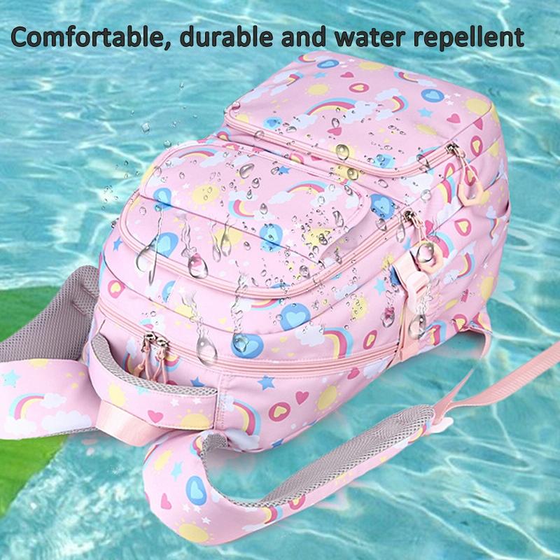 Kids Backpack Set with Lunch Bag & Pencil Case - 3 in 1 - Pink 9