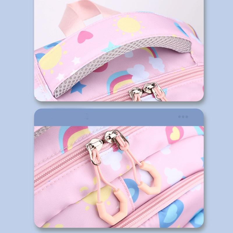 Kids Backpack Set with Lunch Bag & Pencil Case - 3 in 1 - Pink 10