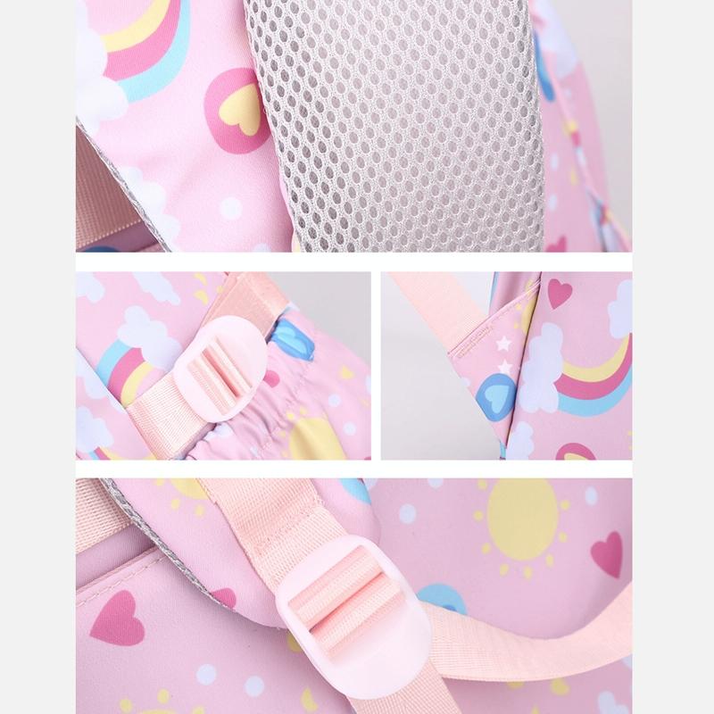 Kids Backpack Set with Lunch Bag & Pencil Case - 3 in 1 - Pink 11