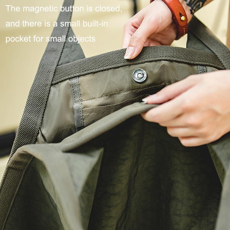 Waterproof Nylon Handbag - Large Capacity Army Green 5