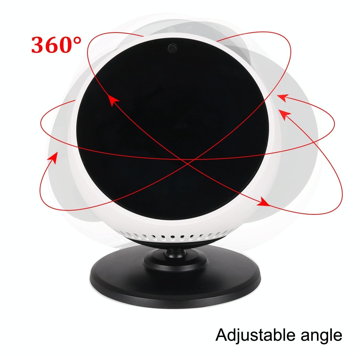 Adjustable Angle Bluetooth Speaker Bracket for Amazon Echo Spot - White 4