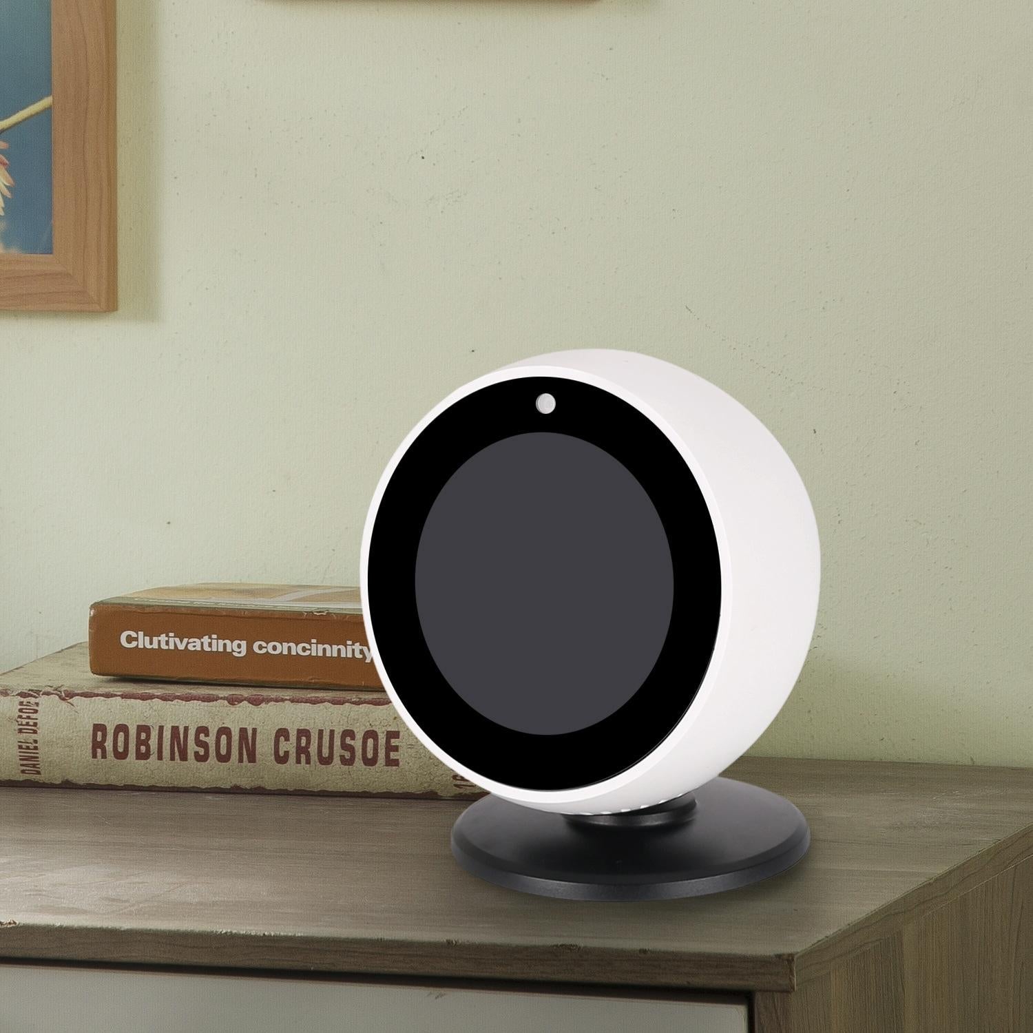 Adjustable Angle Bluetooth Speaker Bracket for Amazon Echo Spot - White 7