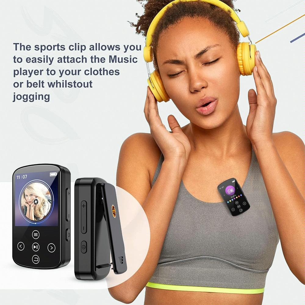 Touch Screen Mp3 Bluetooth Music Player 128Gb Memory Hifi Sports Clip - No Tf Card 5