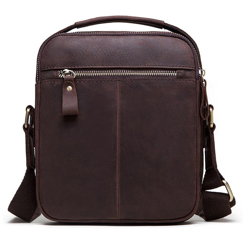 Retro Leather Men Crossbody Bag Brown 4