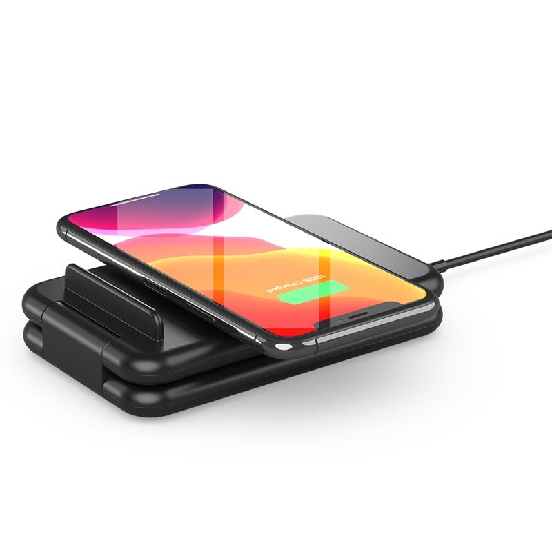 15W 3 In 1 Foldable Wireless Charger For Iphones Iwatchs Airpods - Black 5