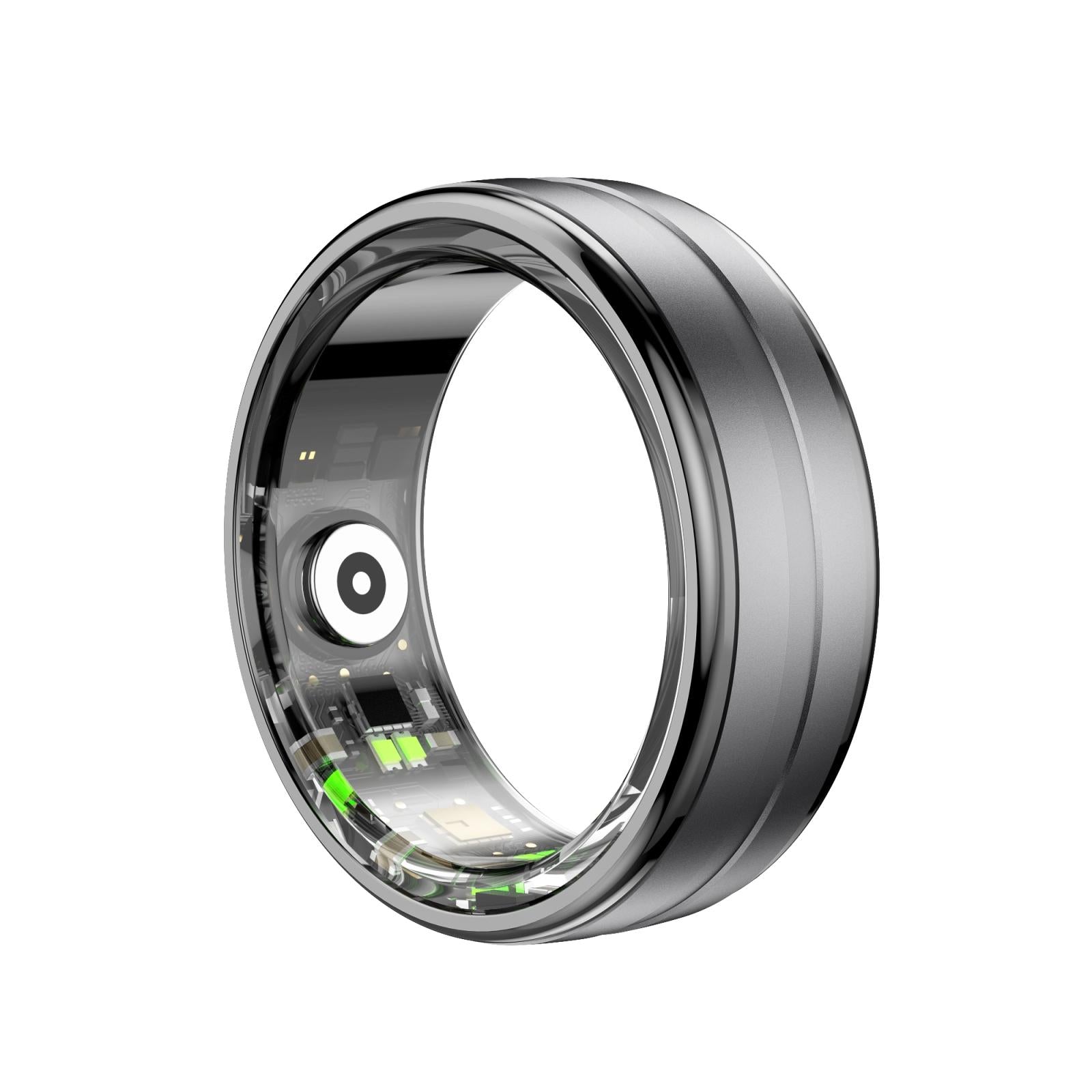 Smart Ring With Heart Rate Blood Oxygen Sleep Monitoring & Sports Modes - Size 9 - Black 14