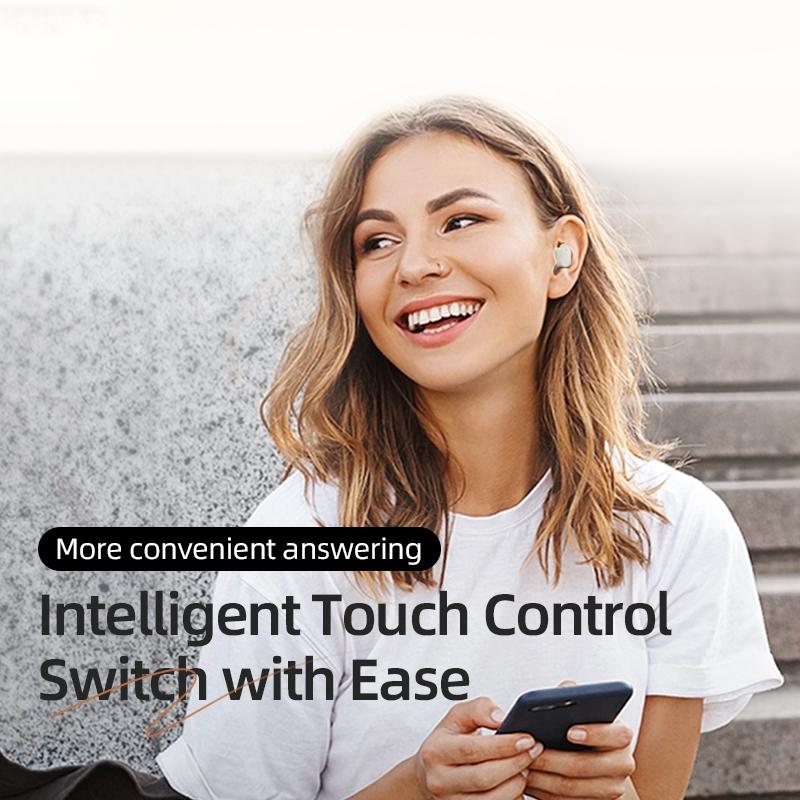 Beige Bluetooth 5.0 Tws Earphones 3