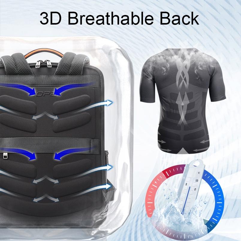 Waterproof Anti-theft Backpack with Usb Charging - Cowhide Multi-compartment Black 5