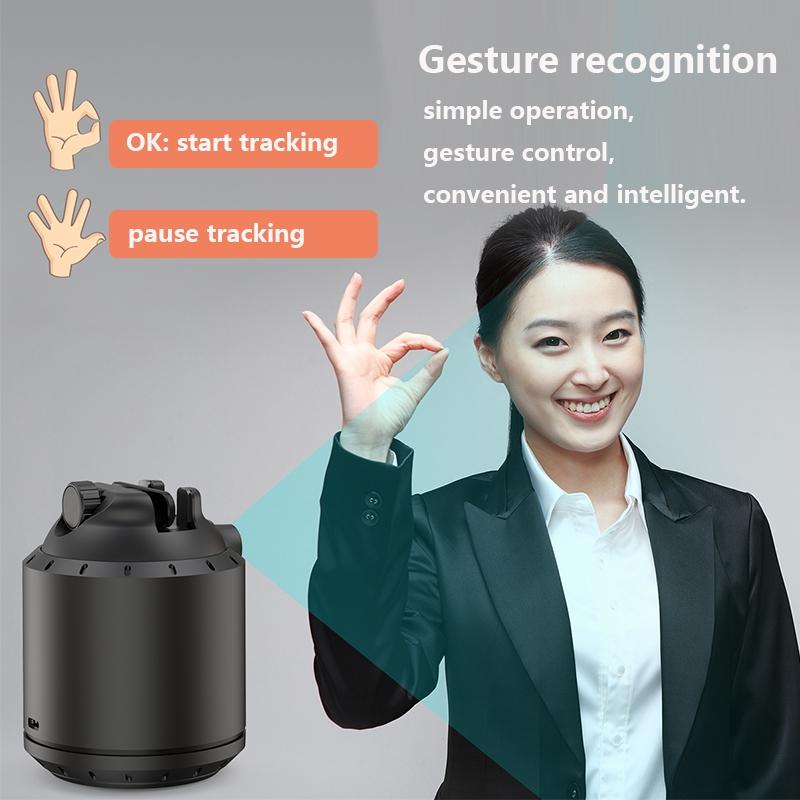 Smart Desktop Ptz with 360 Degree Rotation and Automatic Tracking - Black 8