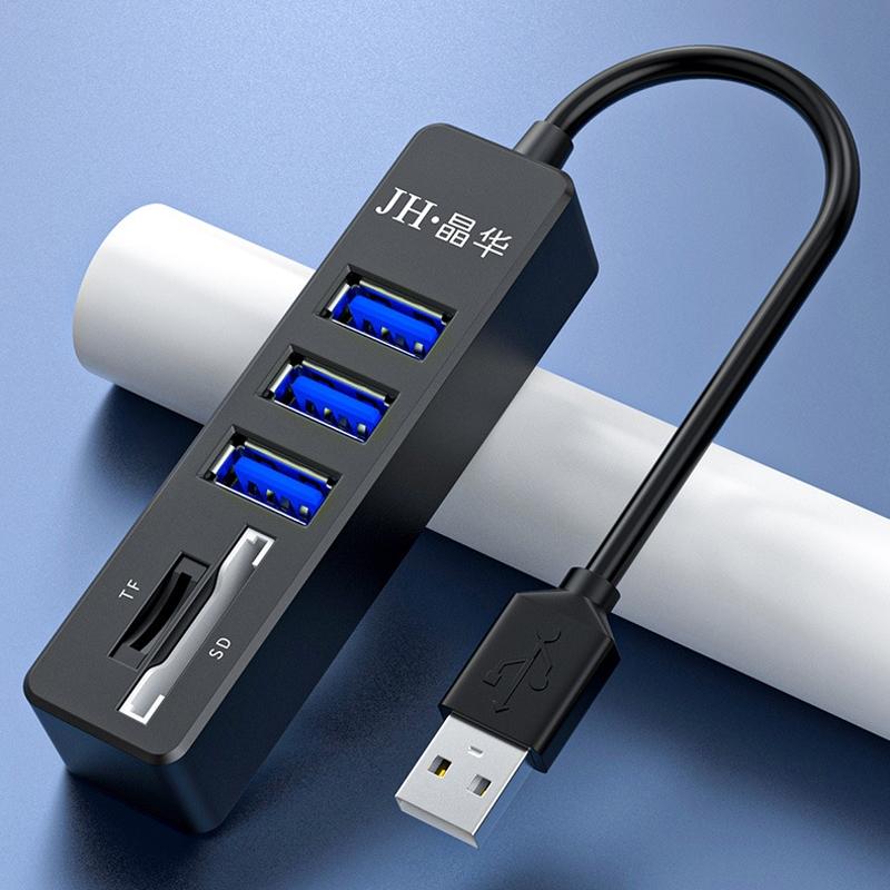 5-In-1 Usb2.0 Hub For Laptop Docking Black 3