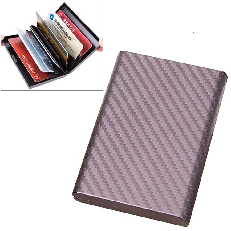 Aluminum Credit Card Holder - Secure & Compact - Carbon Black