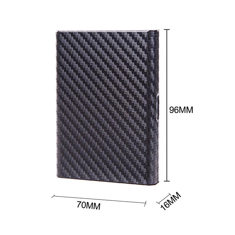Aluminum Credit Card Holder - Secure & Compact - Carbon Black