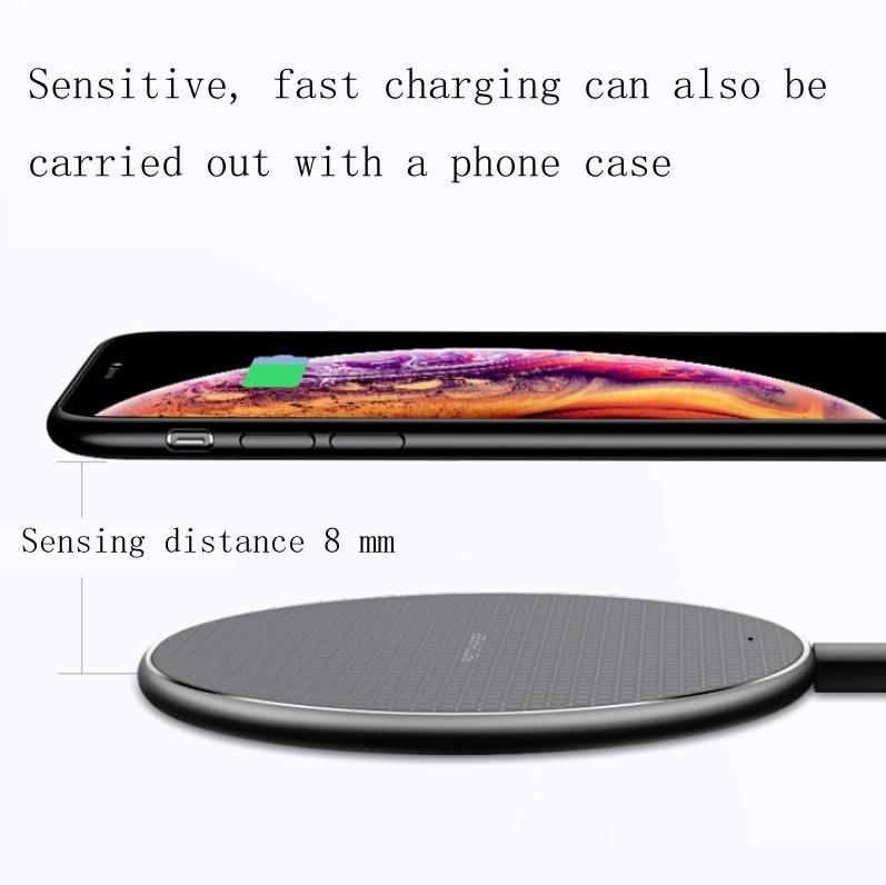 2 Pack Universal 10W Aluminum Wireless Charger With 1M Cable 8