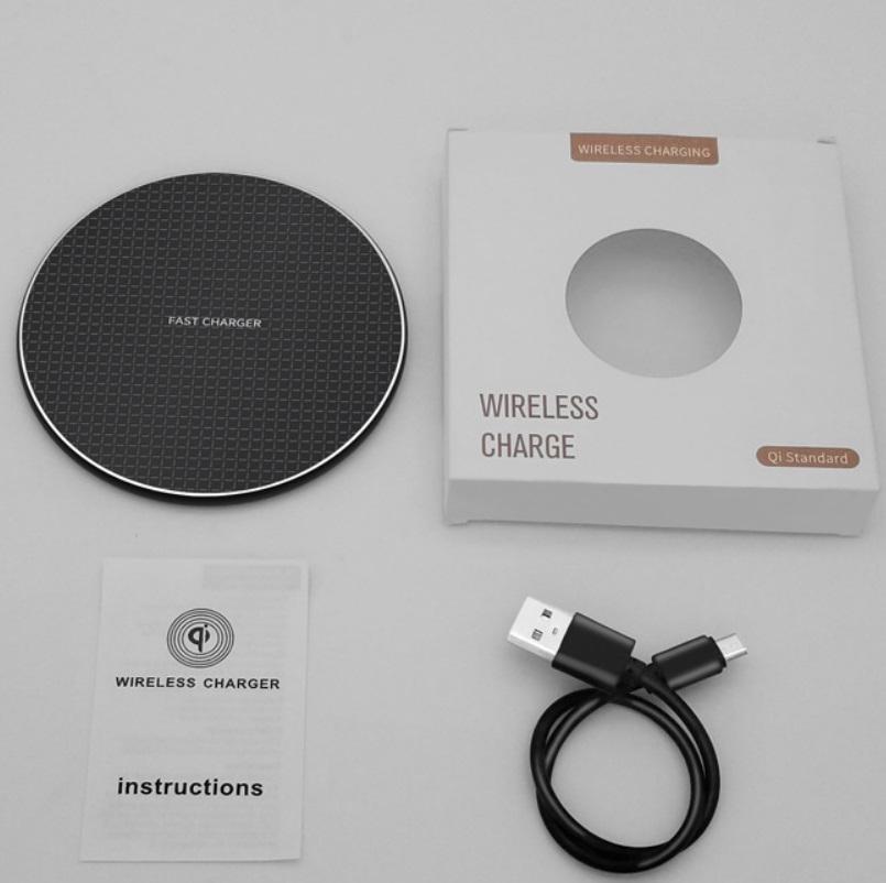 2 Pack Universal 10W Aluminum Wireless Charger With 1M Cable 10