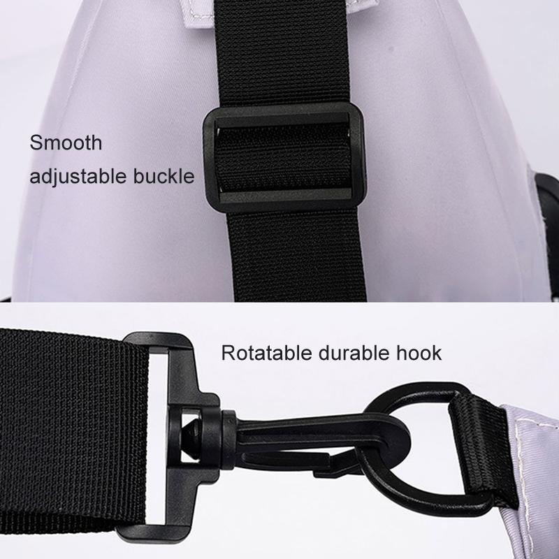 Men Oxford Cloth Chest Bag Casual Crossbody Shoulder Backpack - Black 11