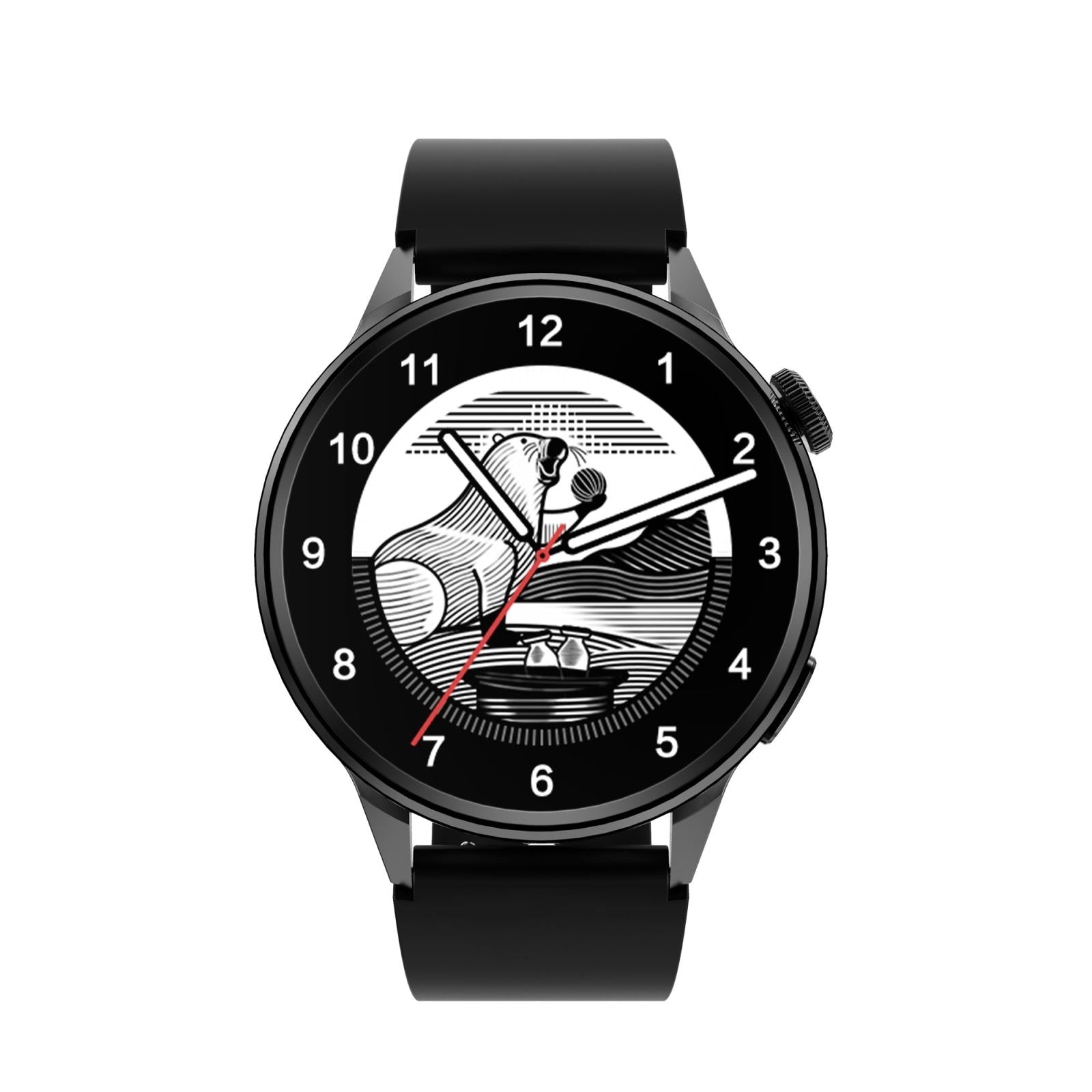 Silicone Band Smart Watch With Colour Screen - Black 15
