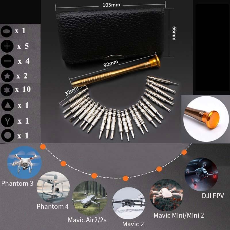 Drone Repair Screwdriver Set for Dji Mavic2 Mini 2 Air2 2s Fpv Phantom3 4 4