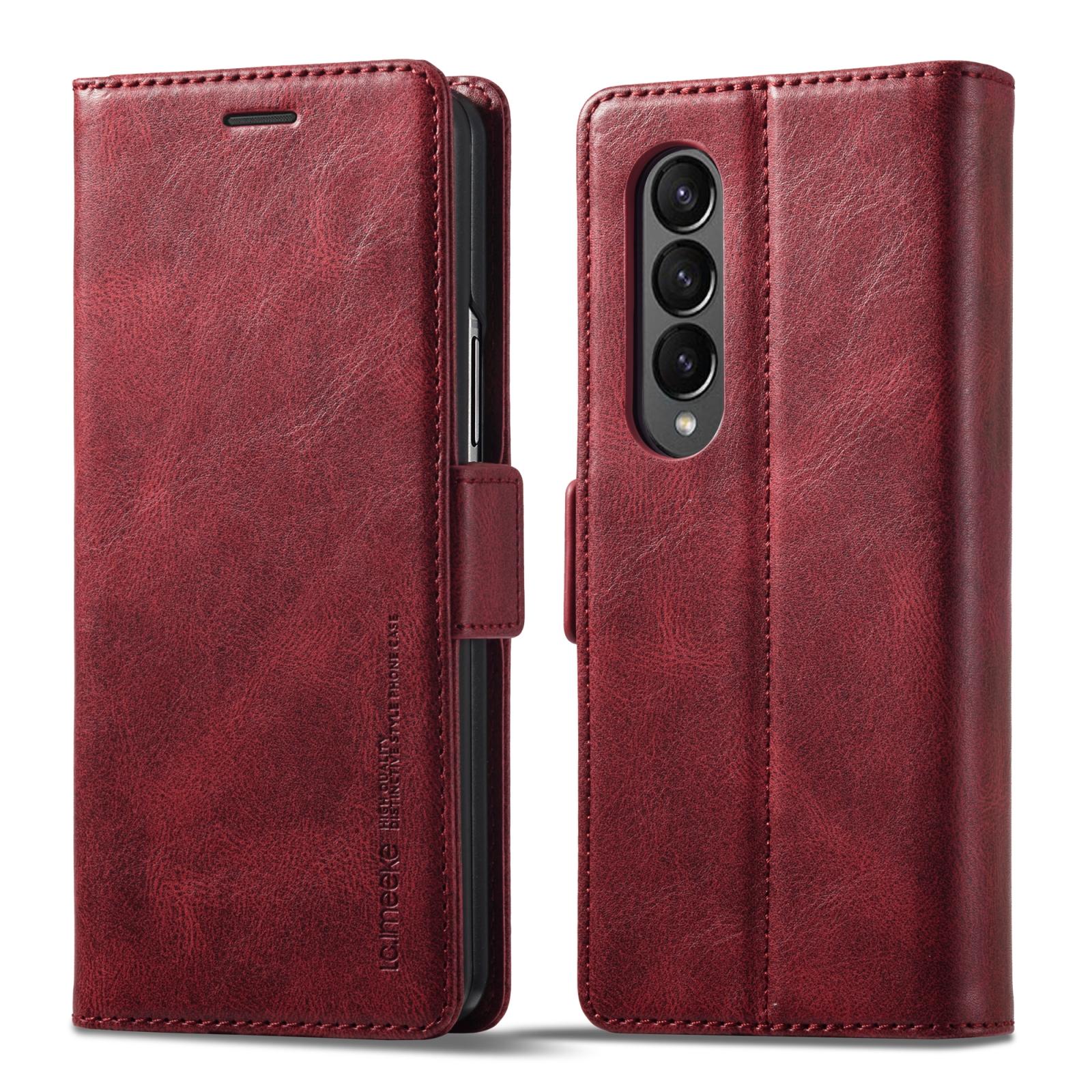 For Samsung Galaxy Z Fold4 5G Rfid Leather Phone Case - Secure & Stylish - Brown 13