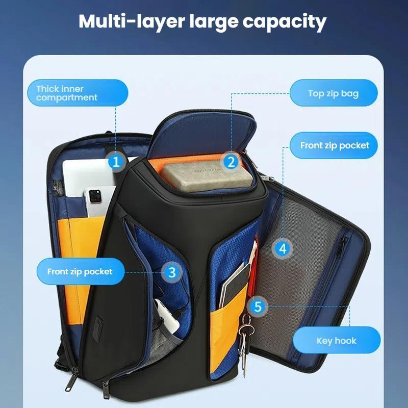 Water Resistant Anti Theft Laptop Backpack With Usb Port - Black 6