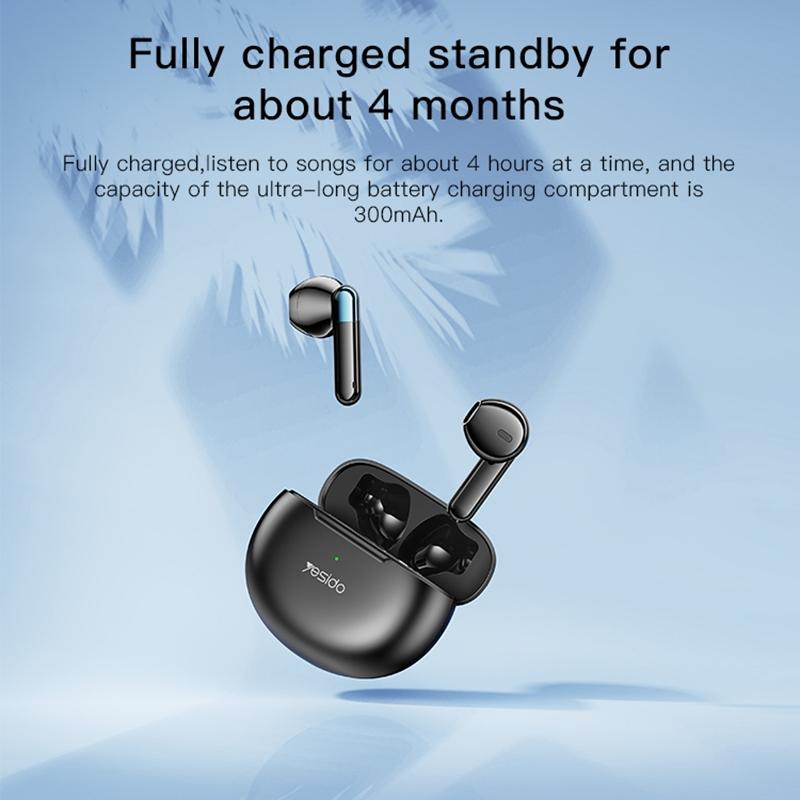 Wireless Noise-cancelling Earbuds - Black 4
