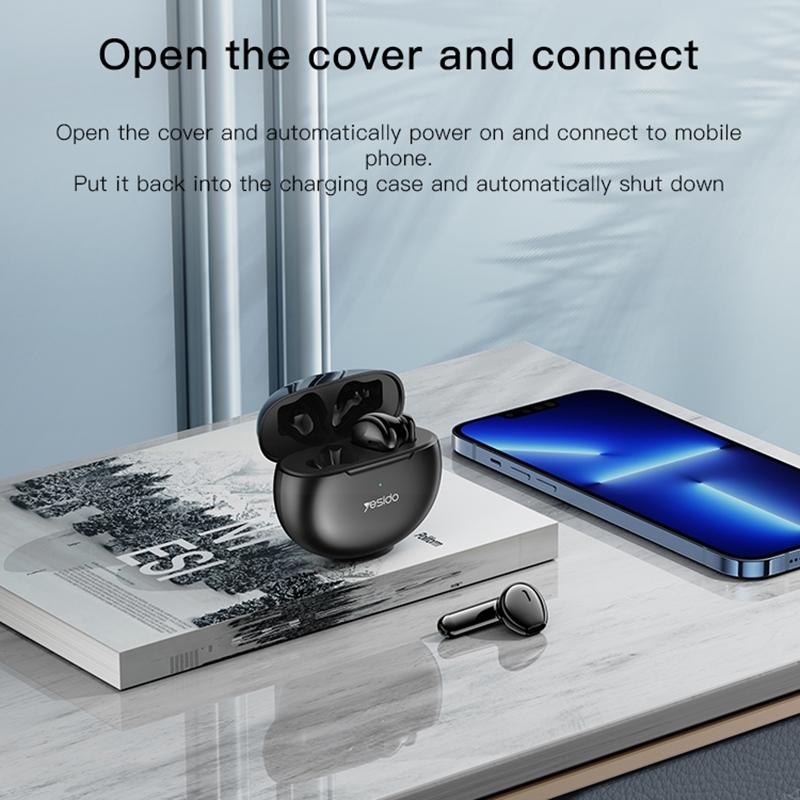 Wireless Noise-cancelling Earbuds - Black 6