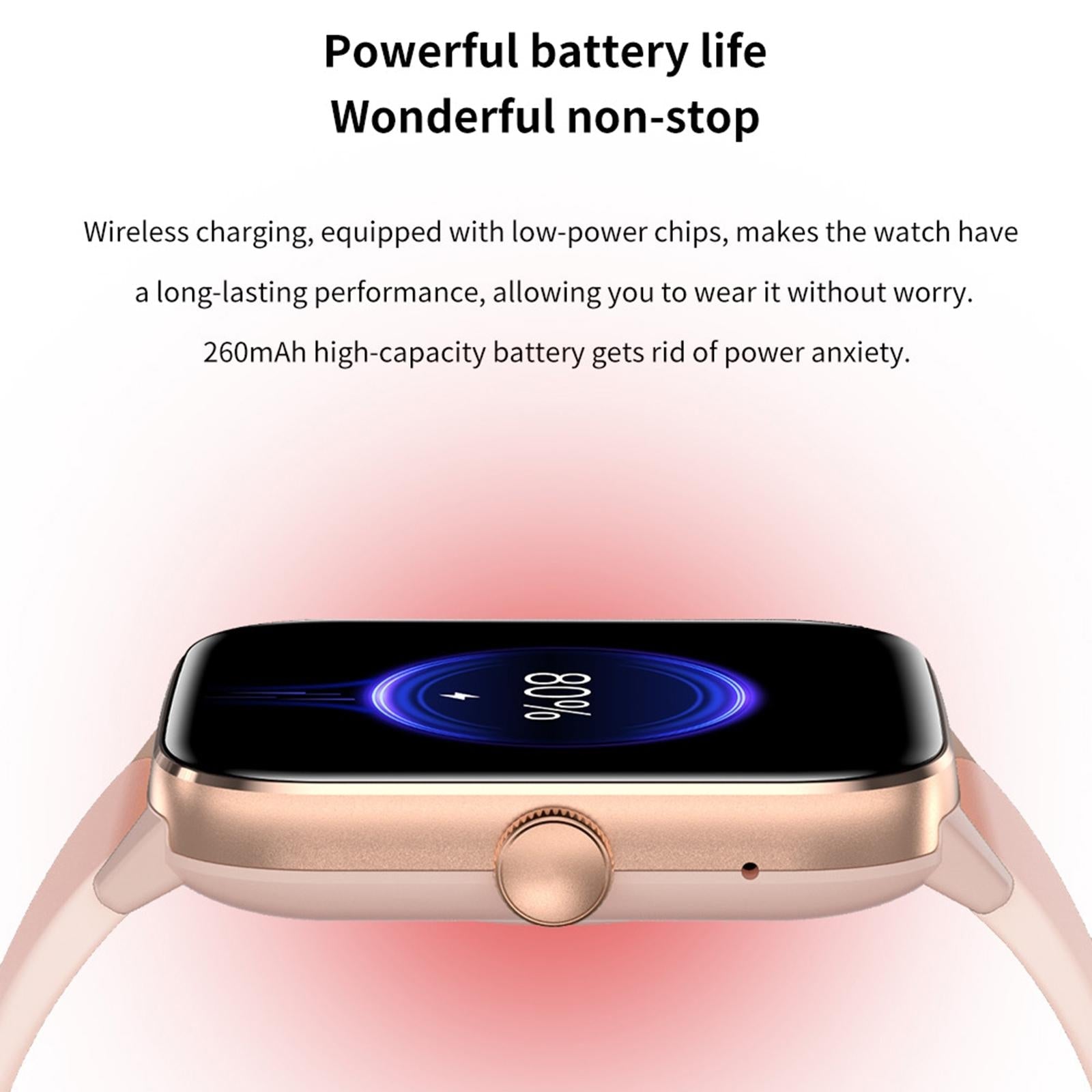 1.91 Inch Bt5.2 Smart Sport Watch Support Sleep / Heart Rate / Blood Oxygen / Temperature / Blood Pressure Health Monitor - Pink 10