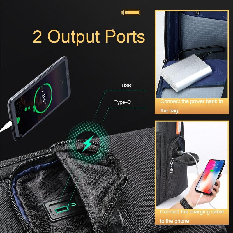 Multifunctional Usb Business Backpack with Anti-theft Feature - Black 6