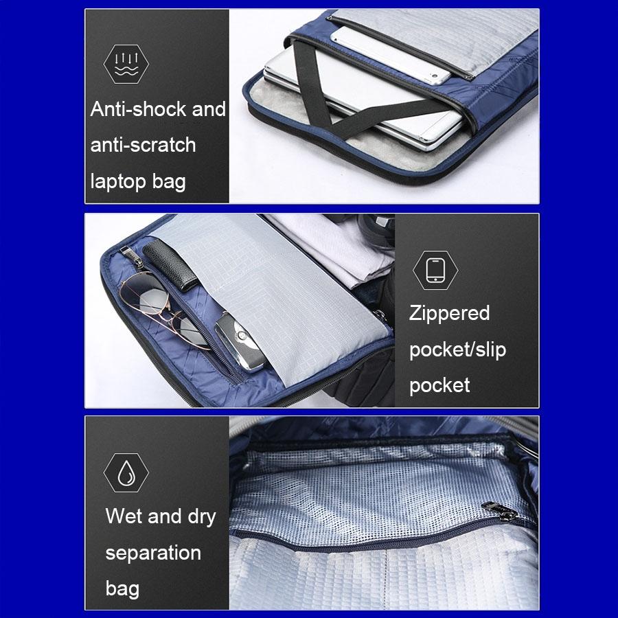 Multifunctional Usb Business Backpack with Anti-theft Feature - Black 8