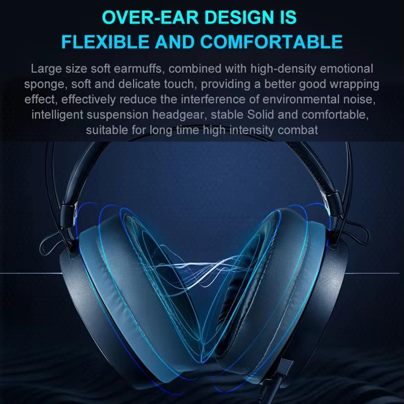 Rgb Gaming Headset With Virtual 7.1 Surround Sound And Noise Reduction 5