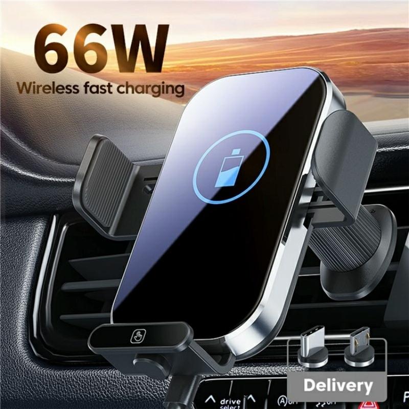 Intelligent Induction Wireless Car Charger - 66w High Power - Tarnish 3
