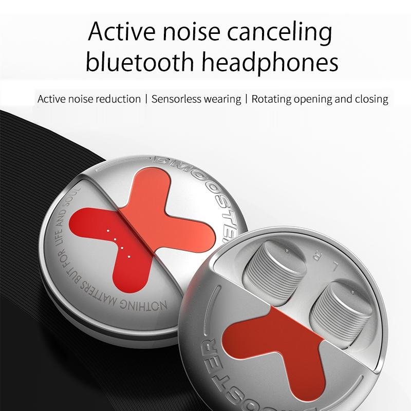 Wireless Noise-cancelling Earbuds with App Control - White 4