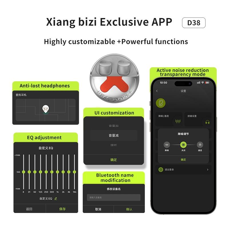 Wireless Noise-cancelling Earbuds with App Control - White 5