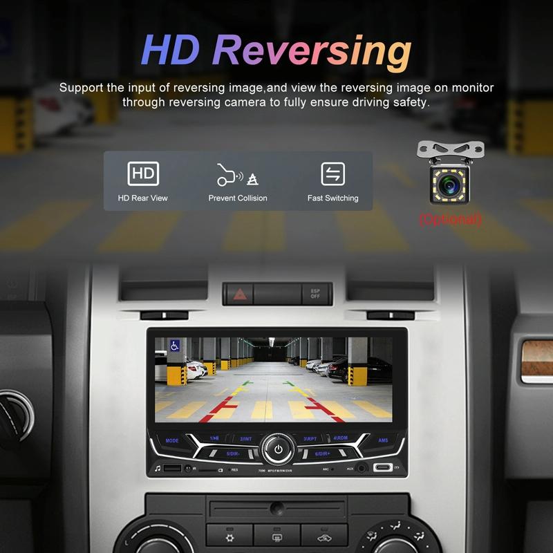 6.86 Inch Dual Butt Mp5 Player W / Backup Camera Bluetooth Carplay 4