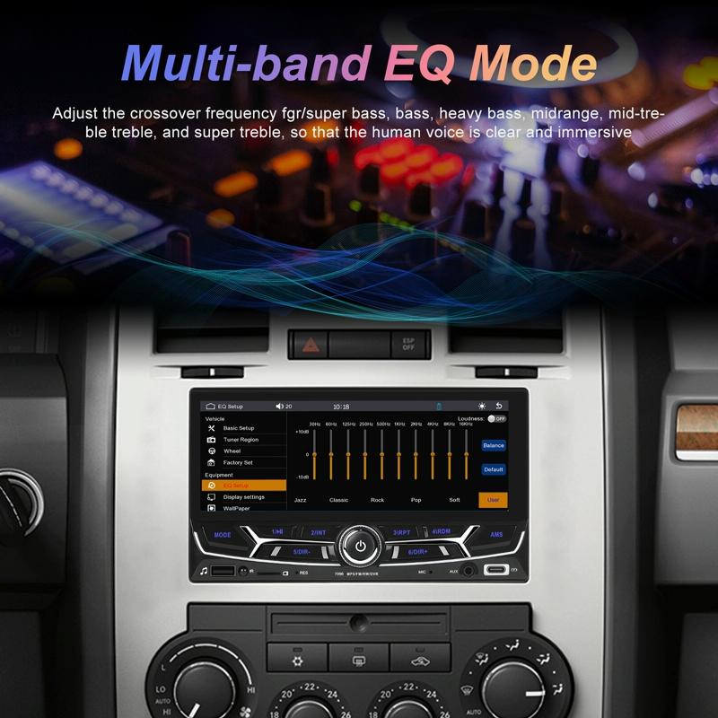 6.86 Inch Dual Butt Mp5 Player W / Backup Camera Bluetooth Carplay 8