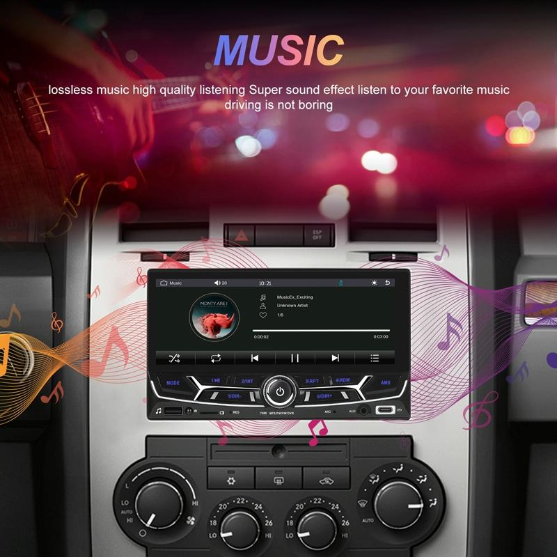 6.86 Inch Dual Butt Mp5 Player W / Backup Camera Bluetooth Carplay 14