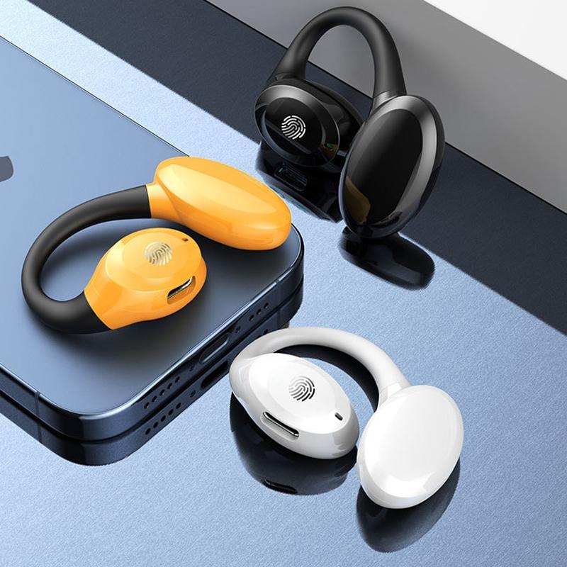 Waterproof Touch Control Wireless Earphones with Ear-hook for Sports - Black 3
