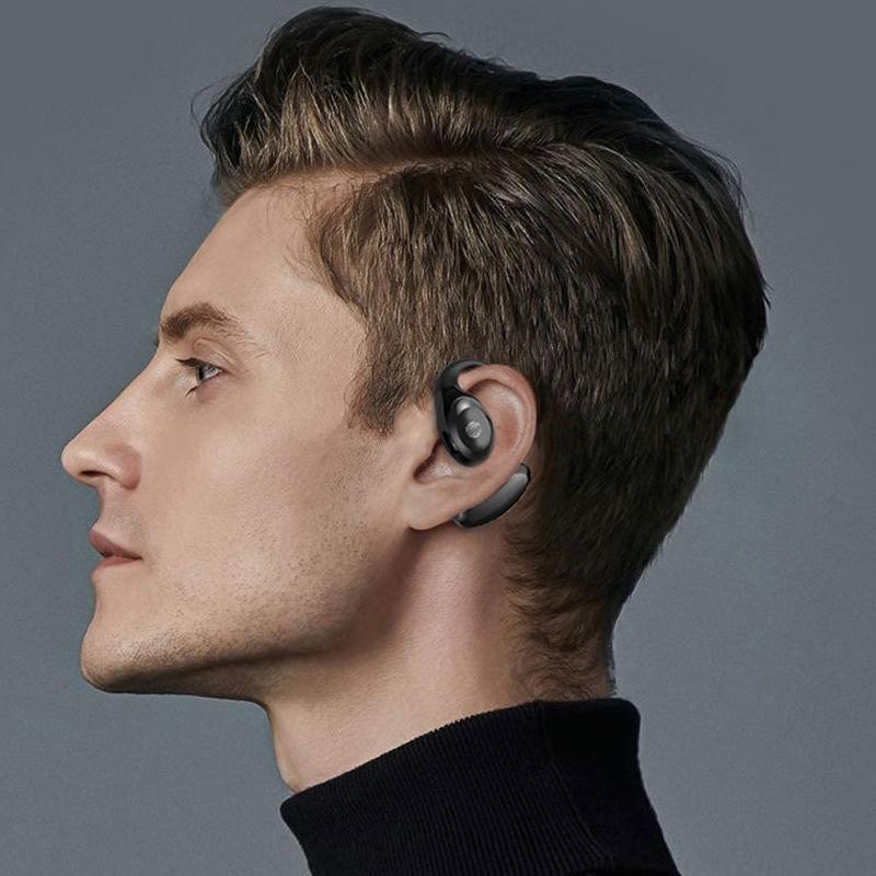 Waterproof Touch Control Wireless Earphones with Ear-hook for Sports - Black 4